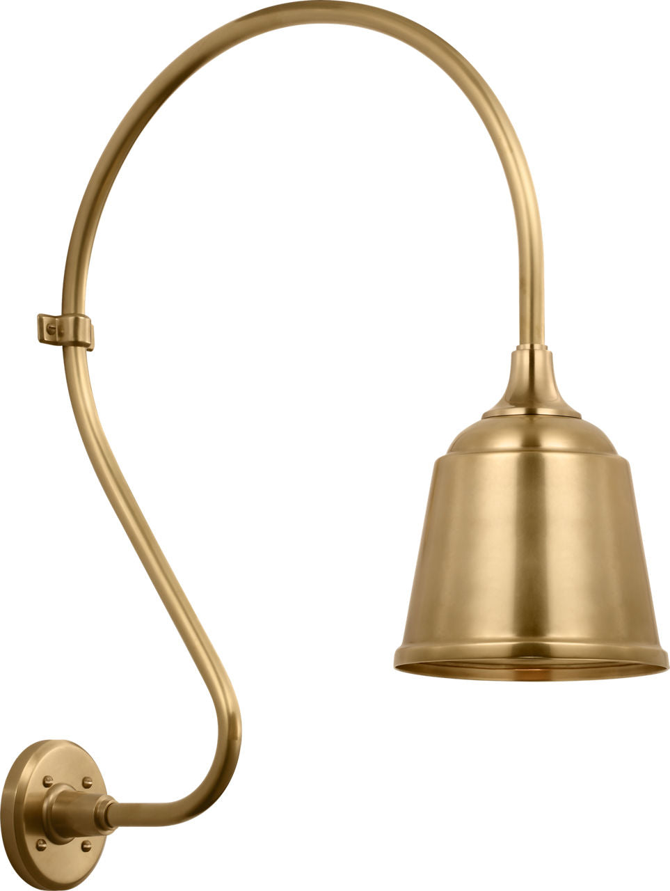 Academy 18" Larrabee Barn Light | Hand-Rubbed Antique Brass | 8 | 8" Hand-Rubbed Antique Brass Rockhouse Shade