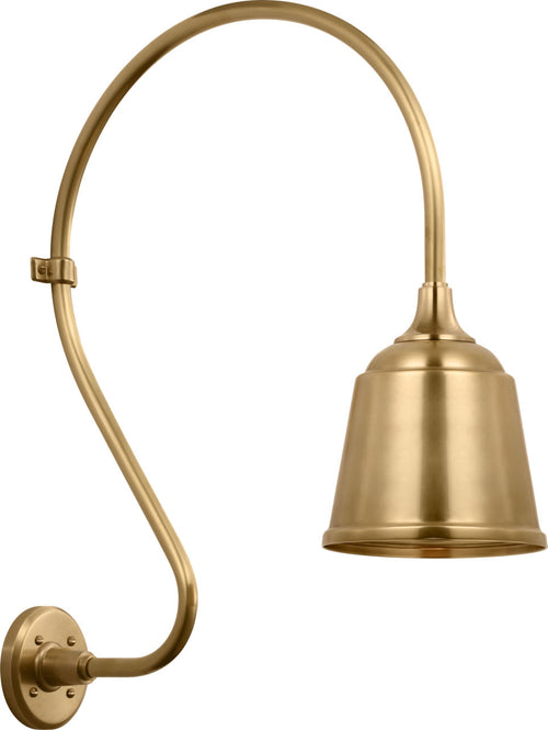 Academy 18" Larrabee Barn Light | Hand-Rubbed Antique Brass | 8 | 8" Hand-Rubbed Antique Brass Rockhouse Shade