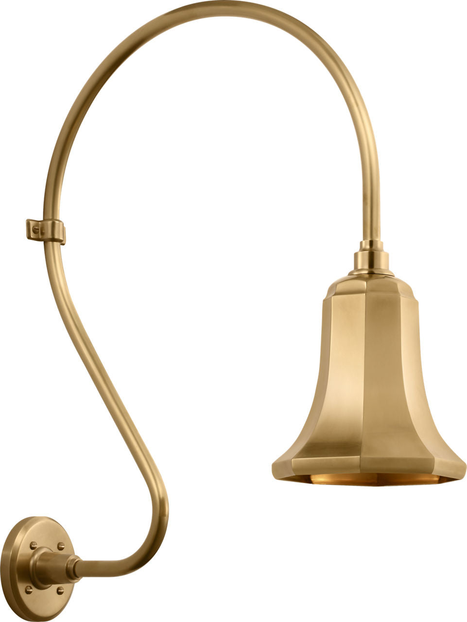 Academy 18" Larrabee Barn Light | Hand-Rubbed Antique Brass | 7.5 | 7.5" Hand-Rubbed Antique Brass Savannah Shade