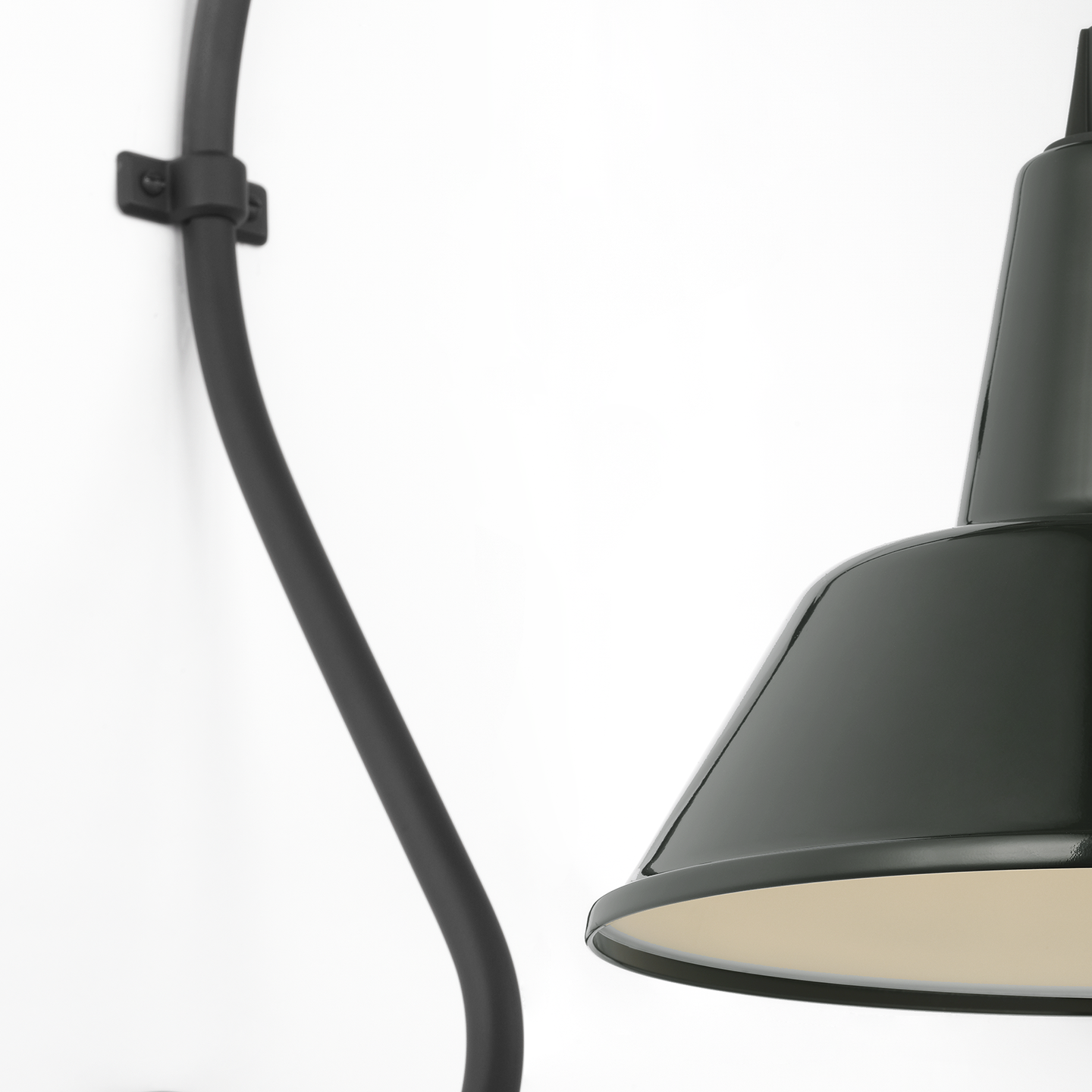 Academy 18" Larrabee Barn Light | Matte Black | 12.5 | 12.5" Green Bowers Shade