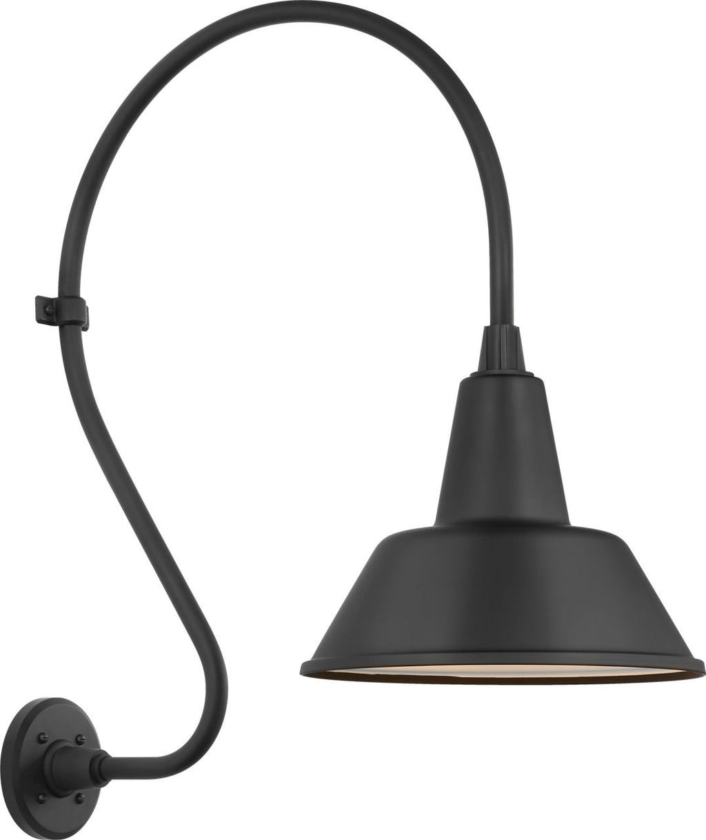 Academy 18" Larrabee Barn Light | Matte Black | 12.5 | 12.5" Matte Black Bowers Shade