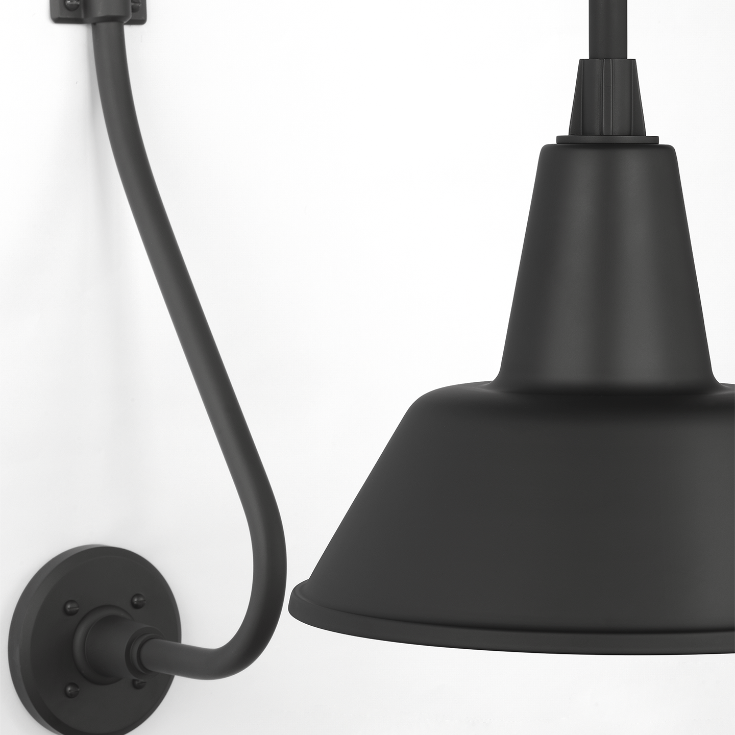 Academy 18" Larrabee Barn Light | Matte Black | 12.5 | 12.5" Matte Black Bowers Shade