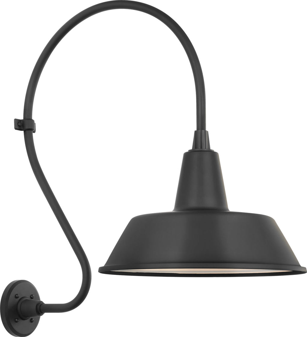 Academy 18" Larrabee Barn Light | Matte Black | 16 | 16" Matte Black Bowers Shade