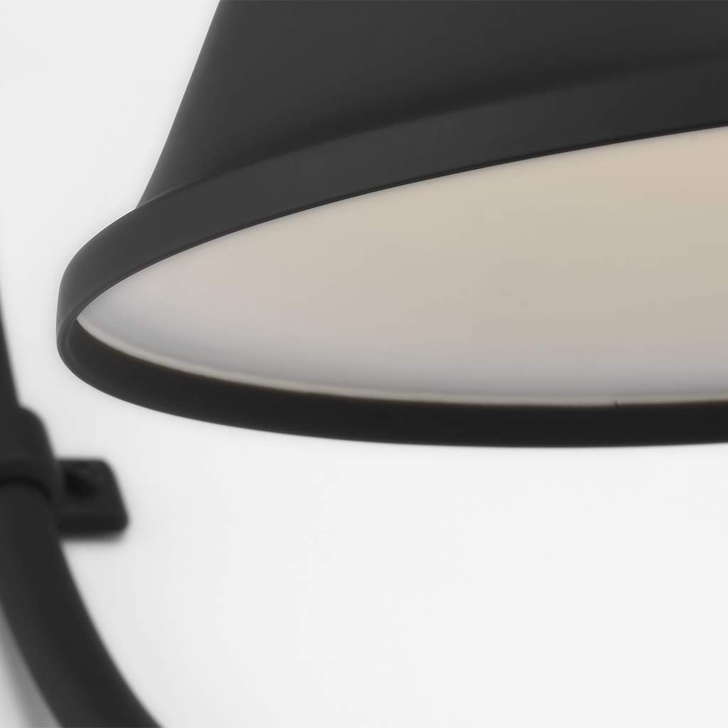 Academy 18" Larrabee Barn Light | Matte Black | 12.5 | 12.5" Matte Black Tilted Bowers Shade