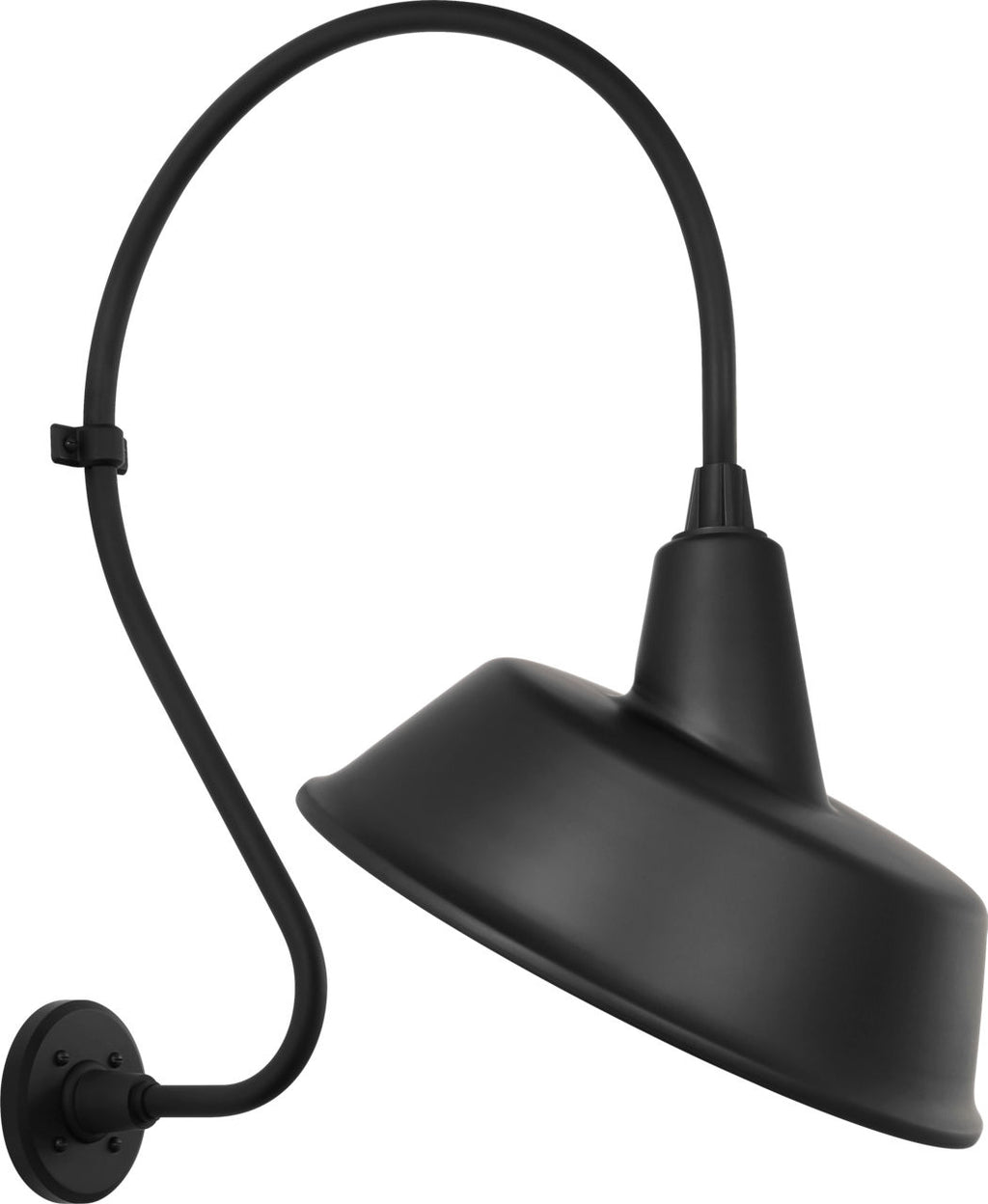 Academy 18" Larrabee Barn Light | Matte Black | 16 | 16" Matte Black Tilted Bowers Shade