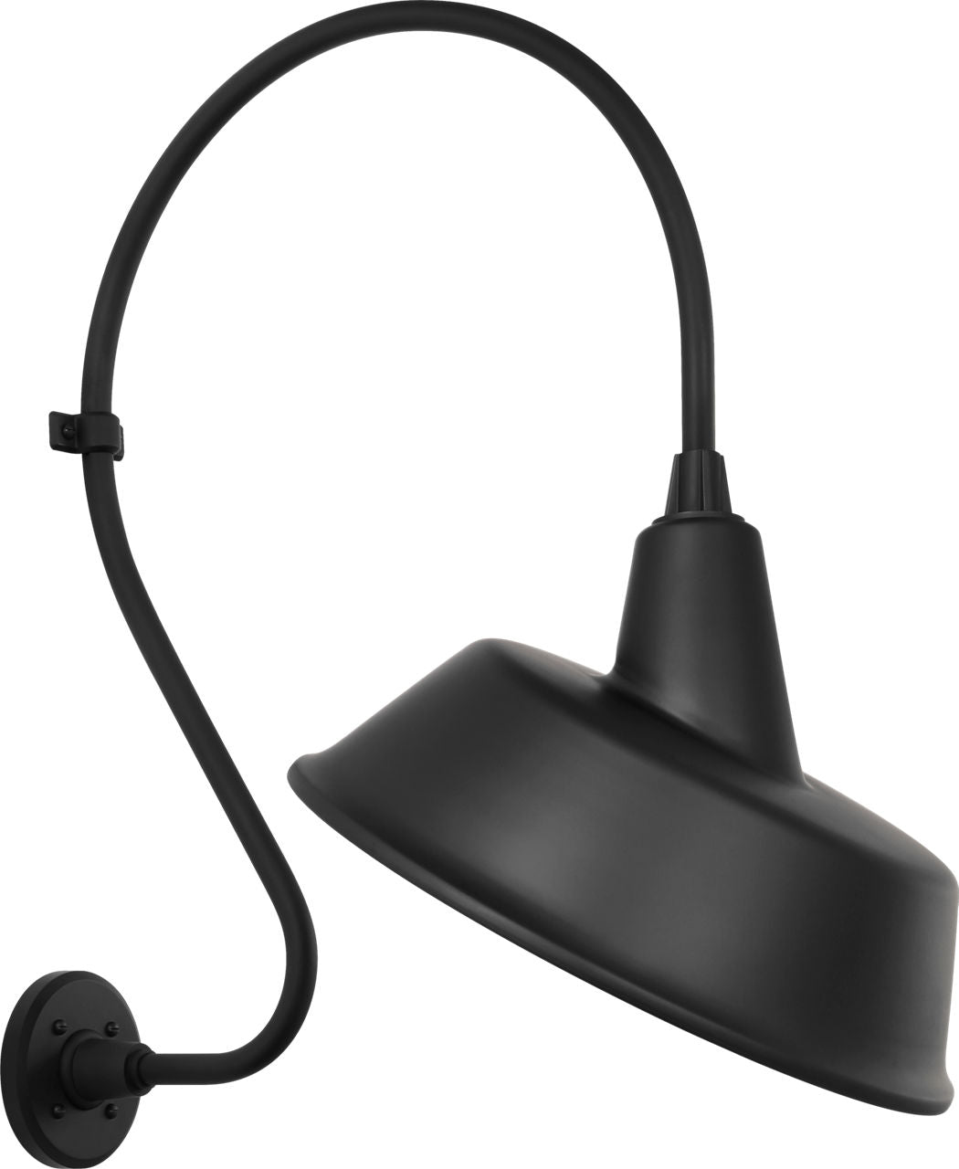 Academy 18" Larrabee Barn Light | Matte Black | 16 | 16" Matte Black Tilted Bowers Shade