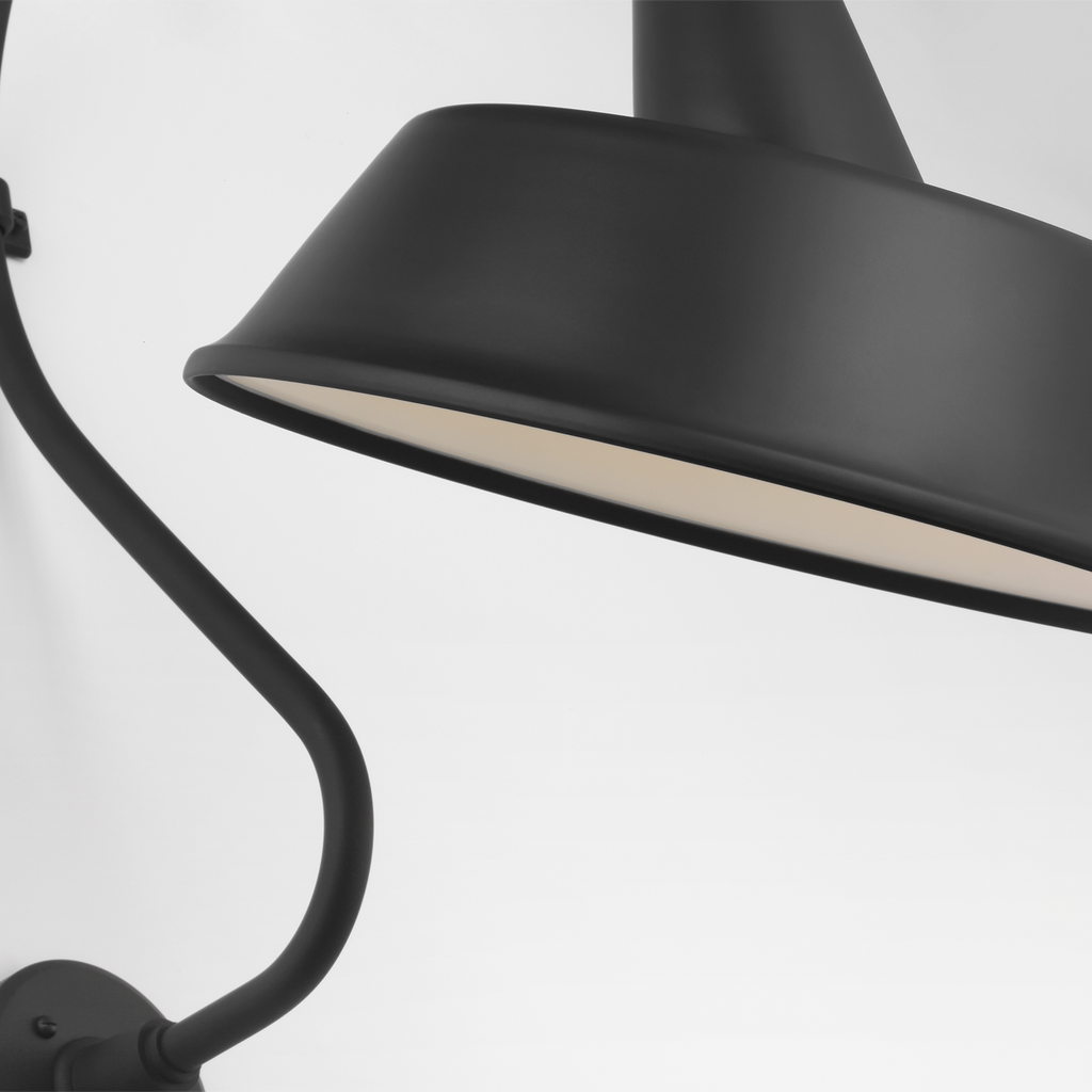 Academy 18" Larrabee Barn Light | Matte Black | 16 | 16" Matte Black Tilted Bowers Shade