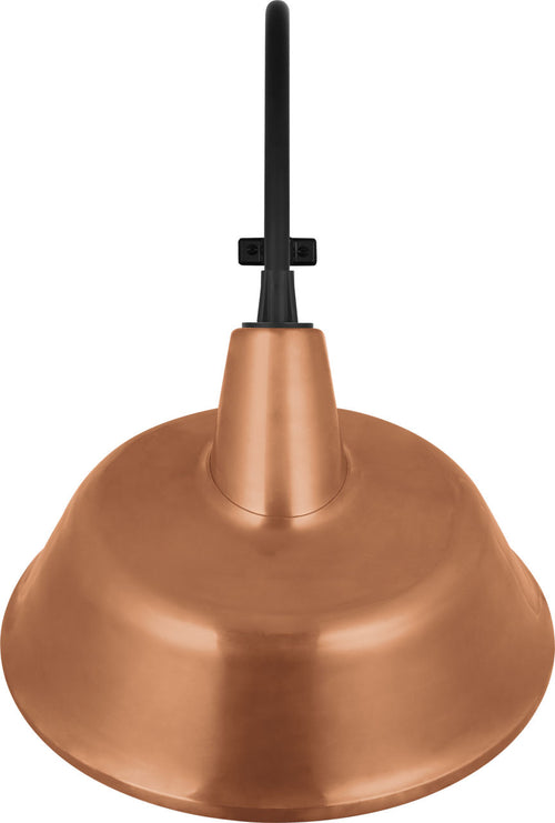 Academy 18" Larrabee Barn Light | Matte Black | 16 | 16" Soft Copper Tilted Bowers Shade