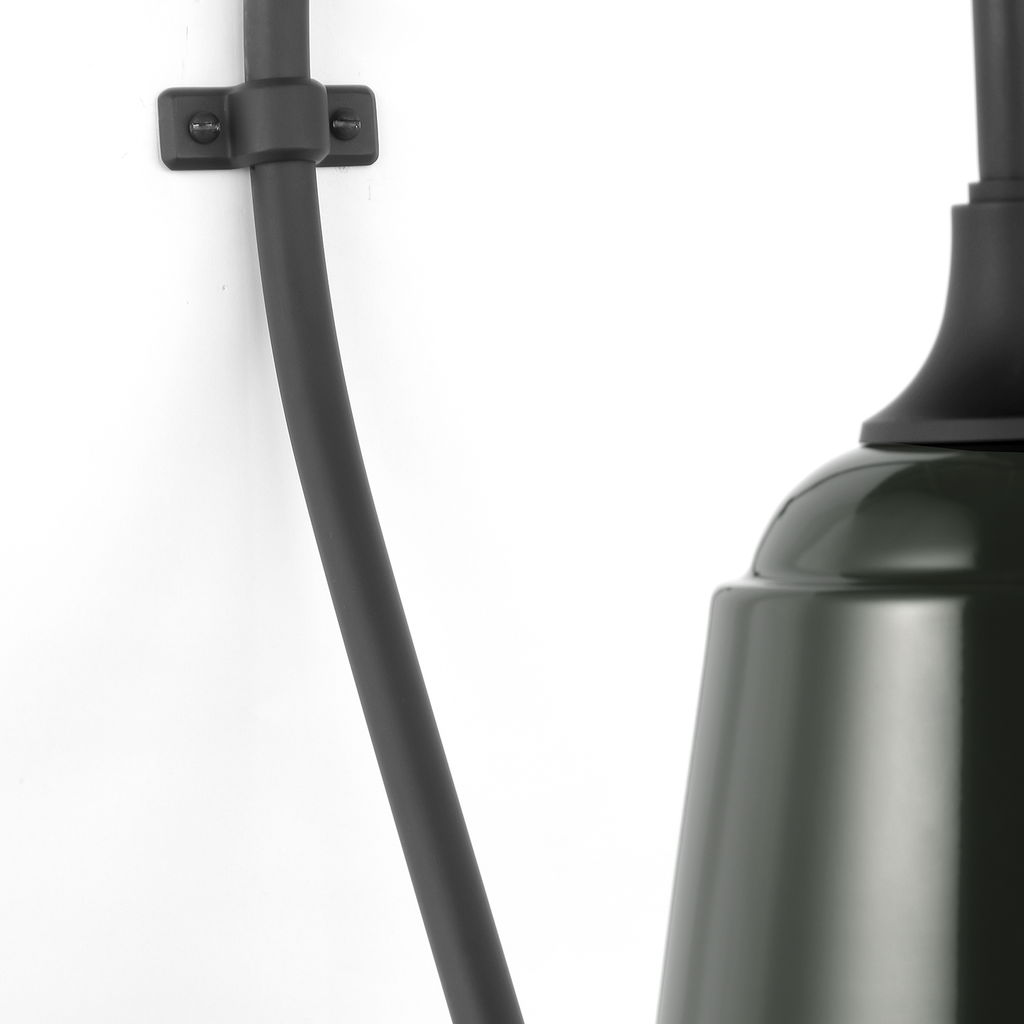 Academy 18" Larrabee Barn Light | Matte Black | 8 | 8" Green Rockhouse Shade