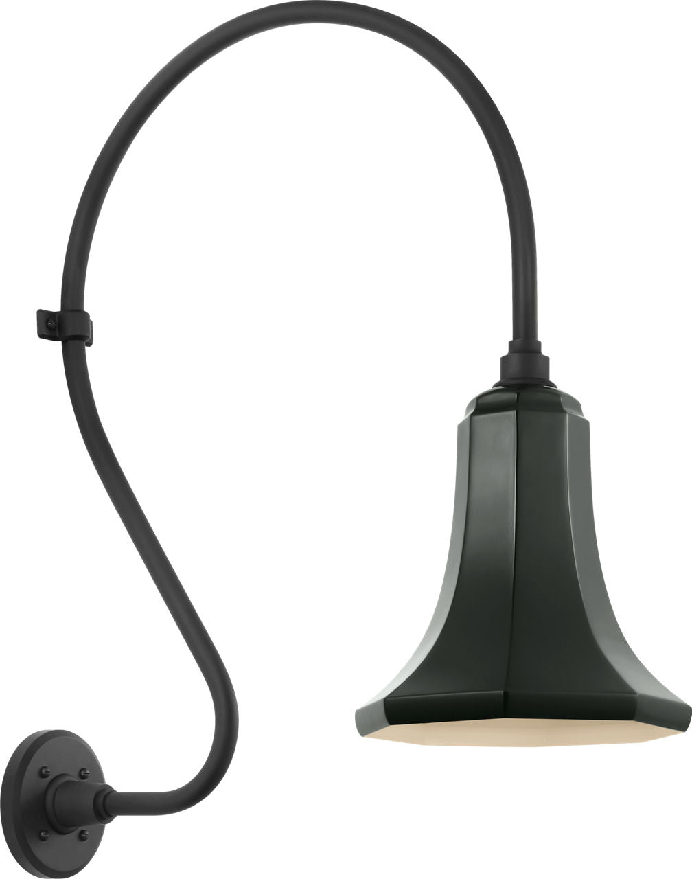 Academy 18" Larrabee Barn Light | Matte Black | 9.25 | 9.25" Green Savannah Shade