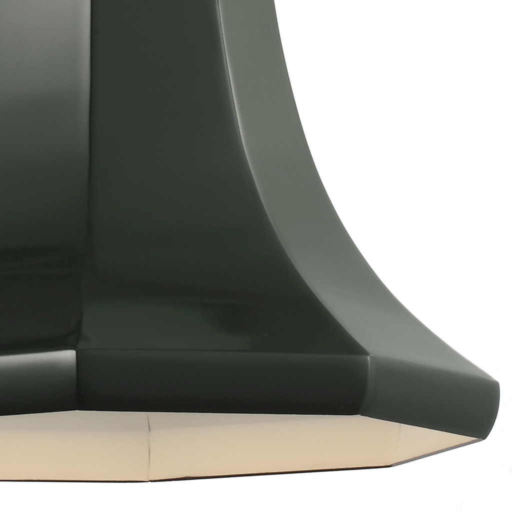 Academy 18" Larrabee Barn Light | Matte Black | 9.25 | 9.25" Green Savannah Shade