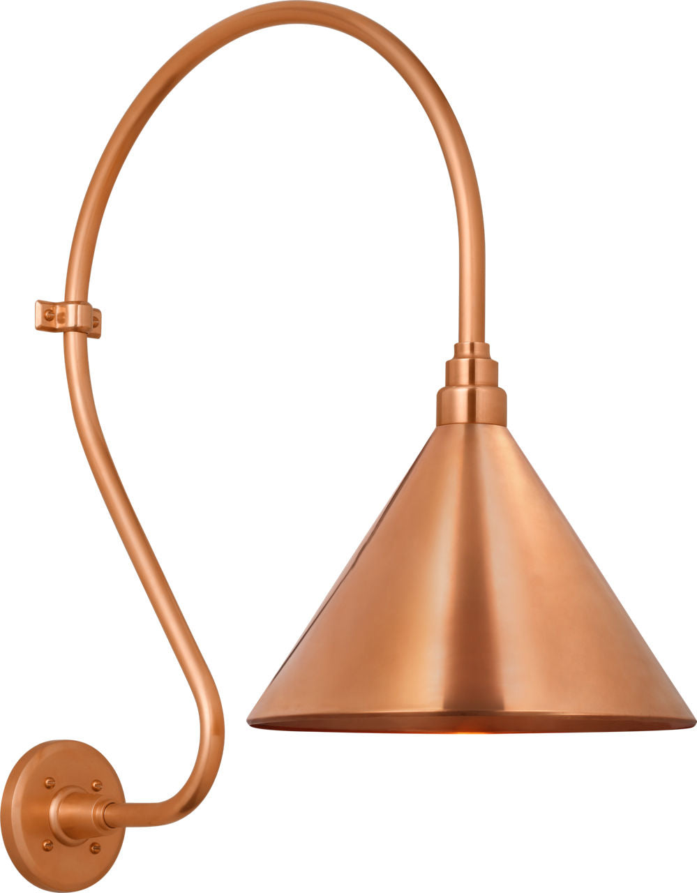 Academy 18" Larrabee Barn Light | Soft Copper | 12.5 | 12.5" Soft Copper Conical Savannah Shade