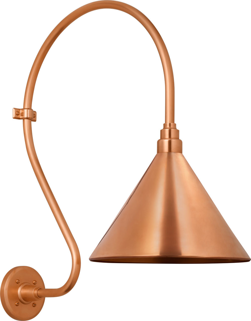 Academy 18" Larrabee Barn Light | Soft Copper | 12.5 | 12.5" Soft Copper Conical Savannah Shade
