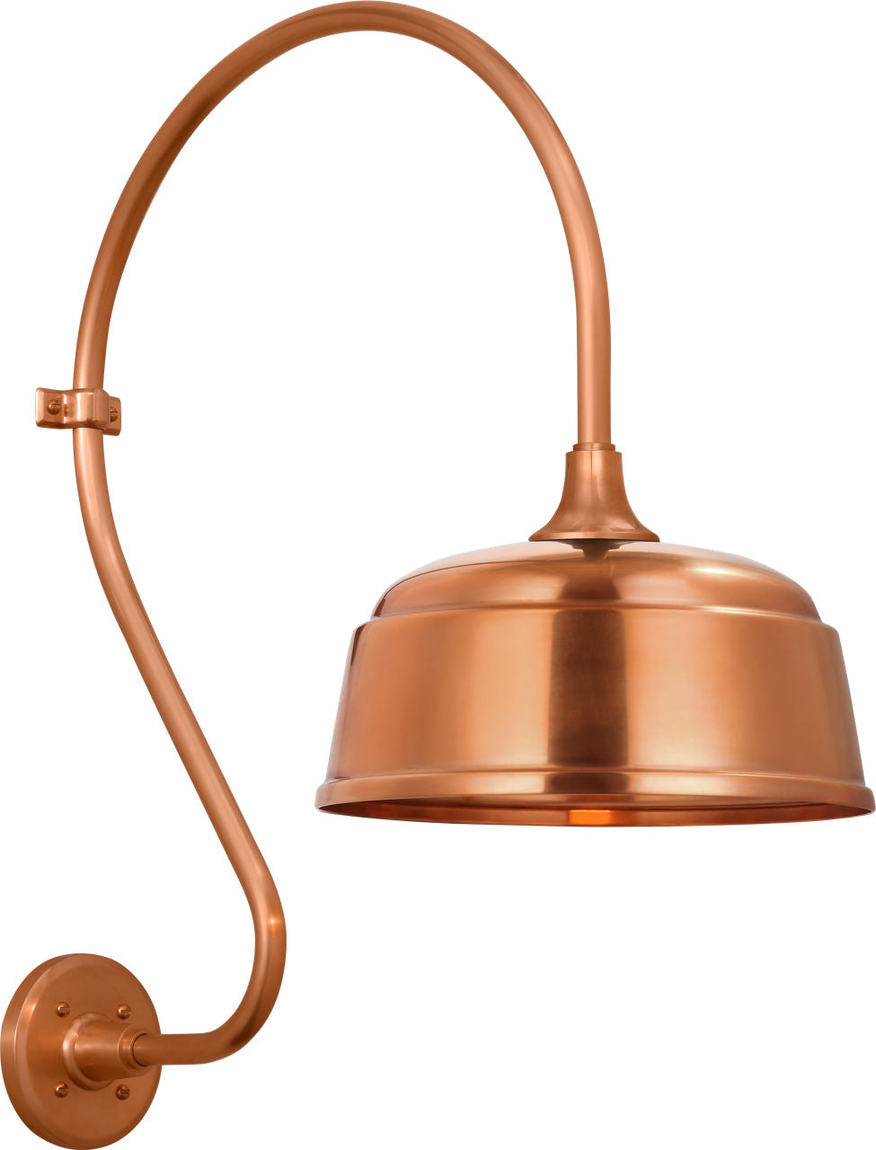 Academy 18" Larrabee Barn Light | Soft Copper | 12.5 | 12.5" Soft Copper Rockhouse Shade