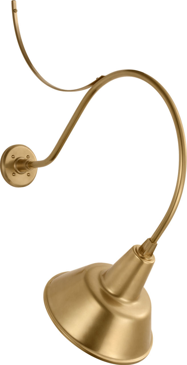 Academy 26.5" Anchored Larrabee Barn Light | Hand-Rubbed Antique Brass | 12.5 | 12.5" Hand-Rubbed Antique Brass Bowers Shade