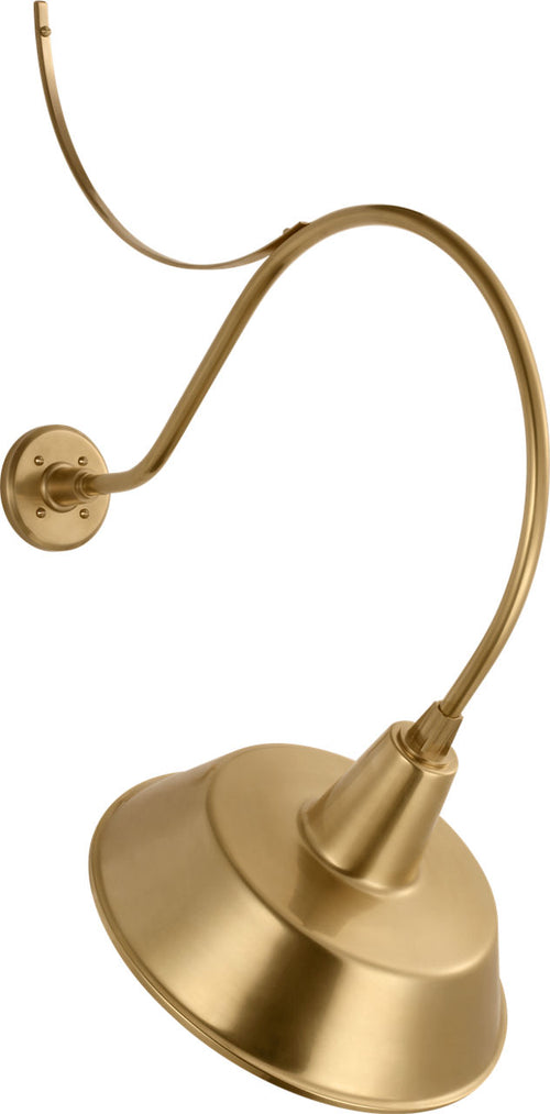 Academy 26.5" Anchored Larrabee Barn Light | Hand-Rubbed Antique Brass | 16 | 16" Hand-Rubbed Antique Brass Bowers Shade