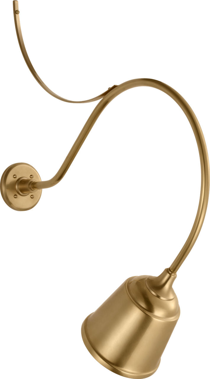 Academy 26.5" Anchored Larrabee Barn Light | Hand-Rubbed Antique Brass | 8 | 8" Hand-Rubbed Antique Brass Rockhouse Shade