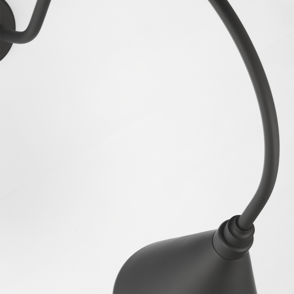 Academy 26.5" Anchored Larrabee Barn Light | Matte Black | 9 | 9" Matte Black Conical Savannah Shade