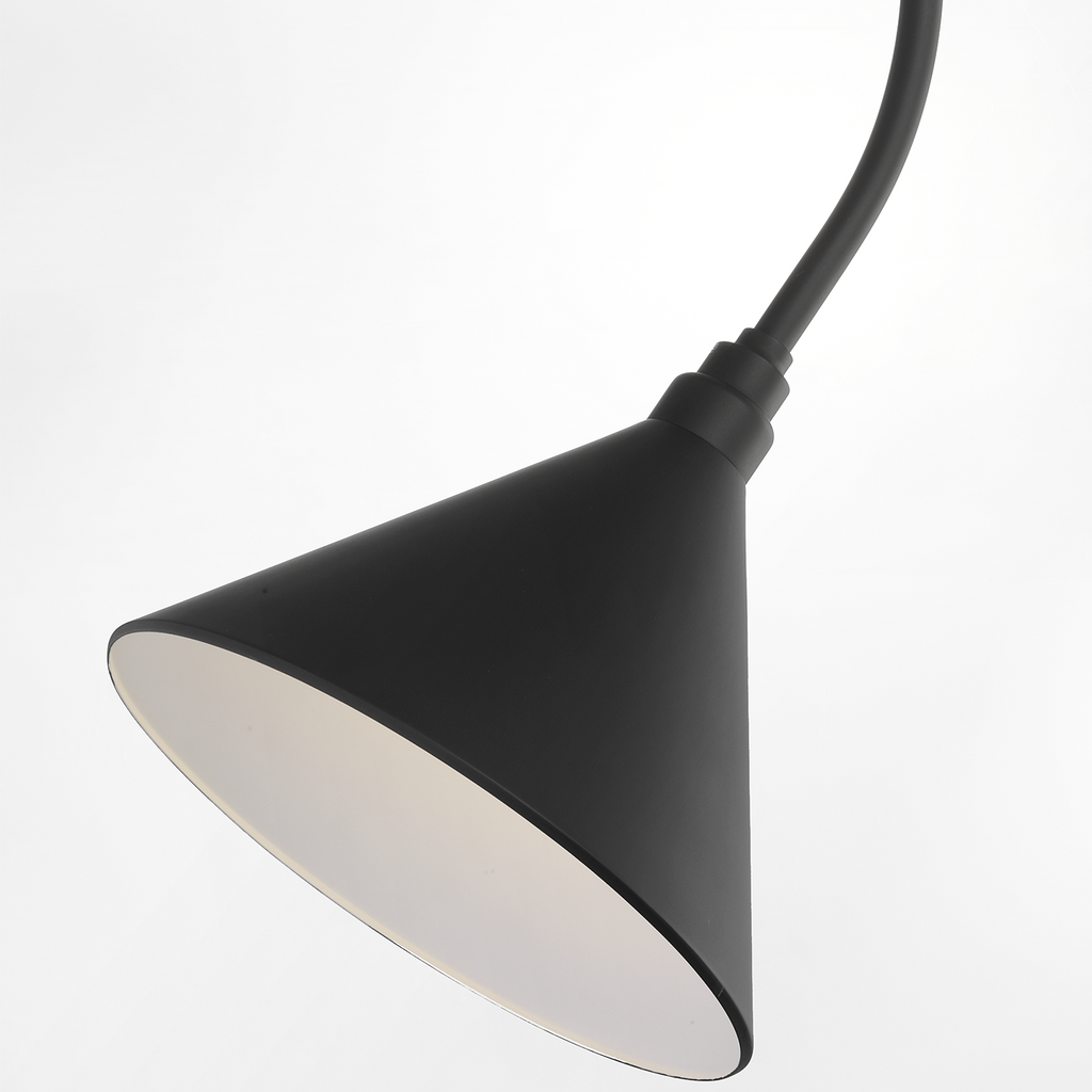 Academy 26.5" Anchored Larrabee Barn Light | Matte Black | 12.5 | 12.5" Matte Black Conical Savannah Shade