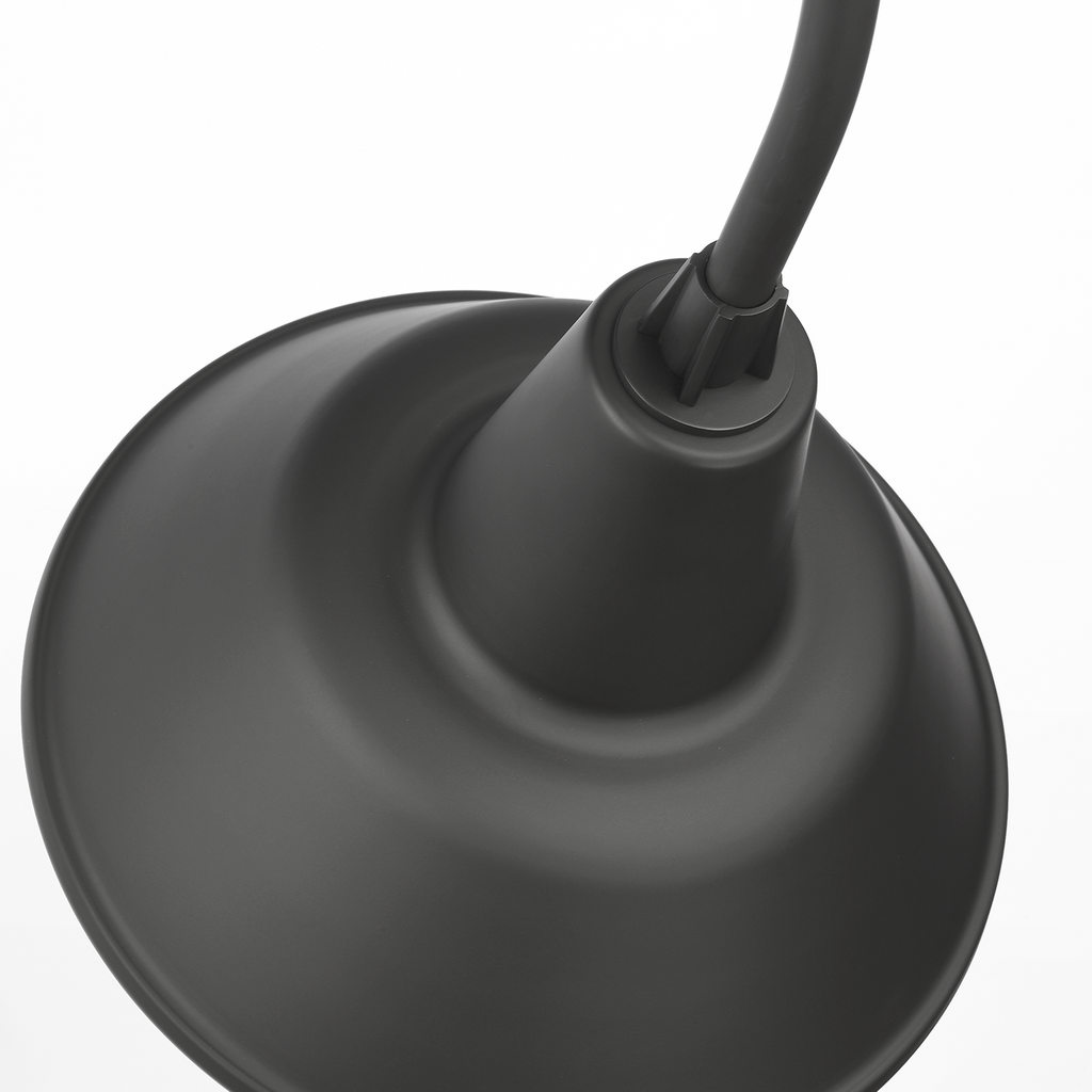 Academy 26.5" Anchored Larrabee Barn Light | Matte Black | 12.5 | 12.5" Matte Black Bowers Shade