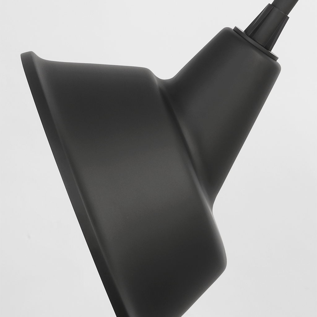 Academy 26.5" Anchored Larrabee Barn Light | Matte Black | 12.5 | 12.5" Matte Black Tilted Bowers Shade