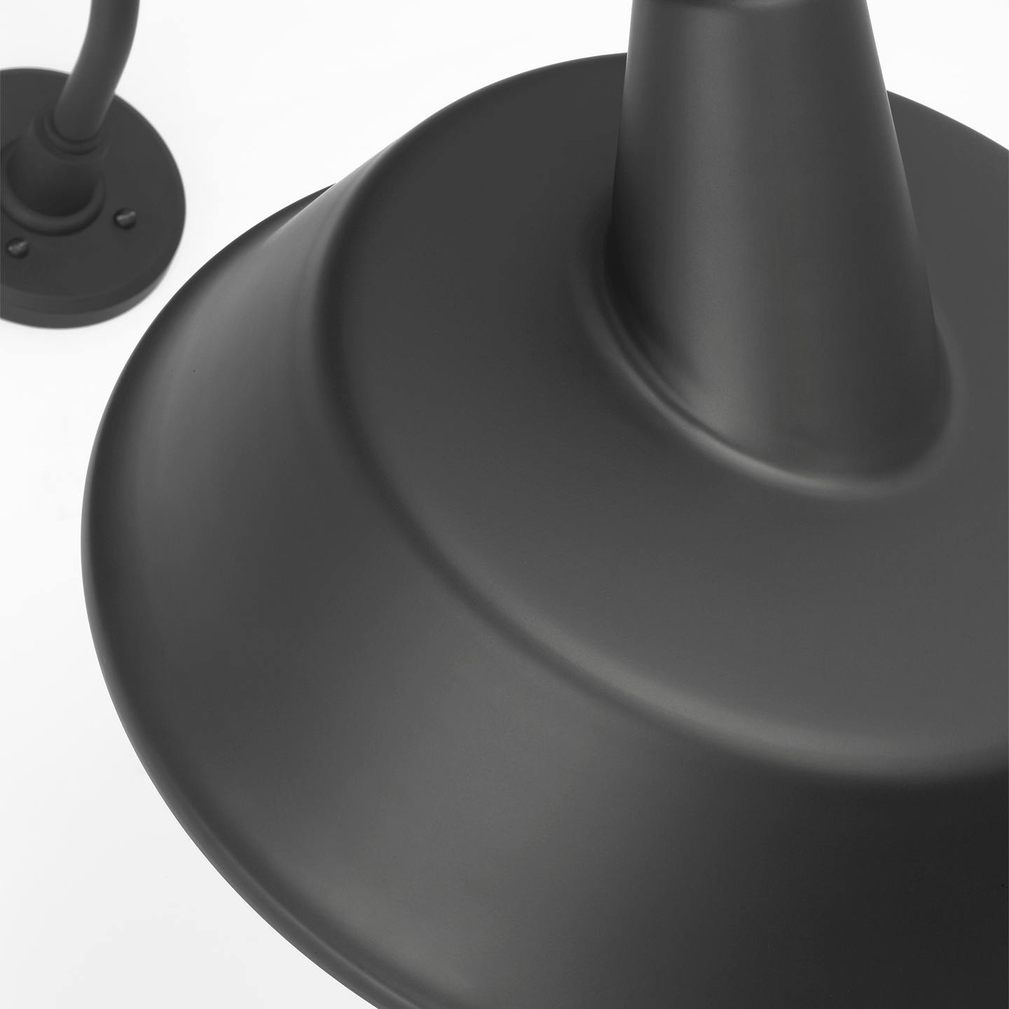 Academy 26.5" Anchored Larrabee Barn Light | Matte Black | 16 | 16" Matte Black Tilted Bowers Shade