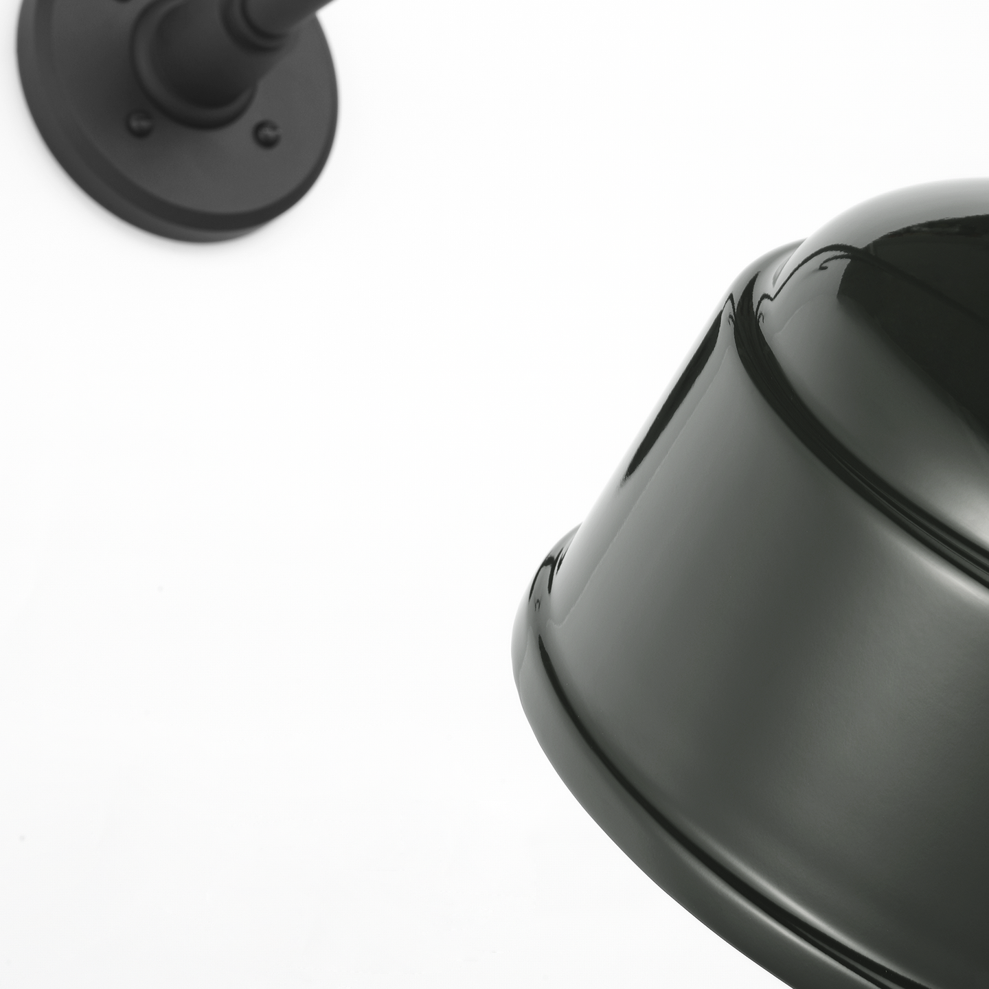 Academy 26.5" Anchored Larrabee Barn Light | Matte Black | 12.5 | 12.5" Green Rockhouse Shade