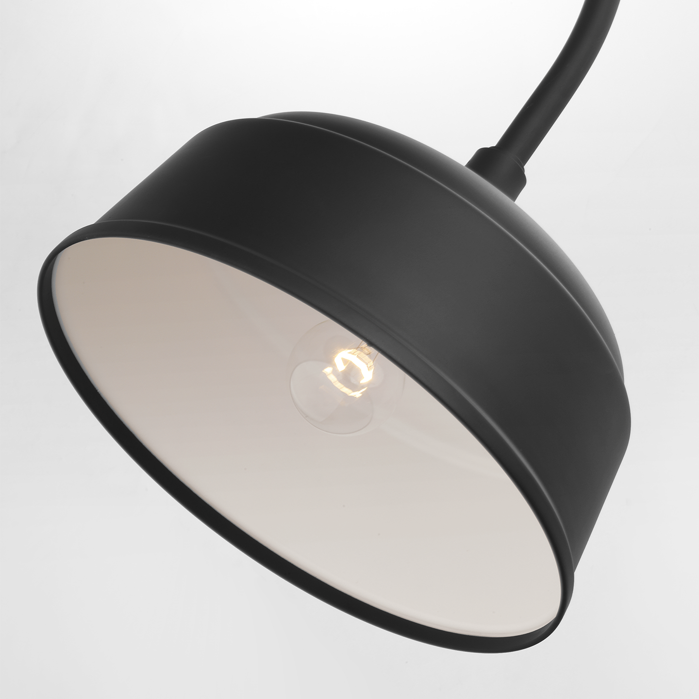 Academy 26.5" Anchored Larrabee Barn Light | Matte Black | 12.5 | 12.5" Matte Black Rockhouse Shade