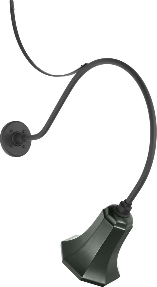 Academy 26.5" Anchored Larrabee Barn Light | Matte Black | 7.5 | 7.5" Green Savannah Shade