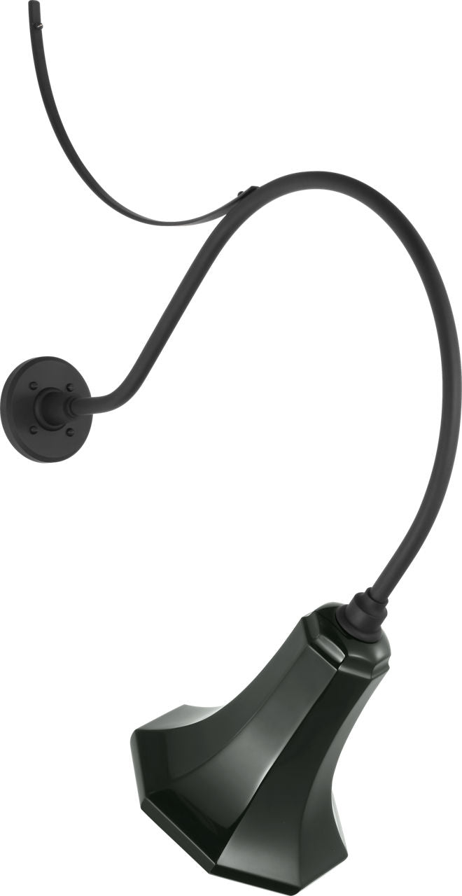 Academy 26.5" Anchored Larrabee Barn Light | Matte Black | 9.25 | 9.25" Green Savannah Shade