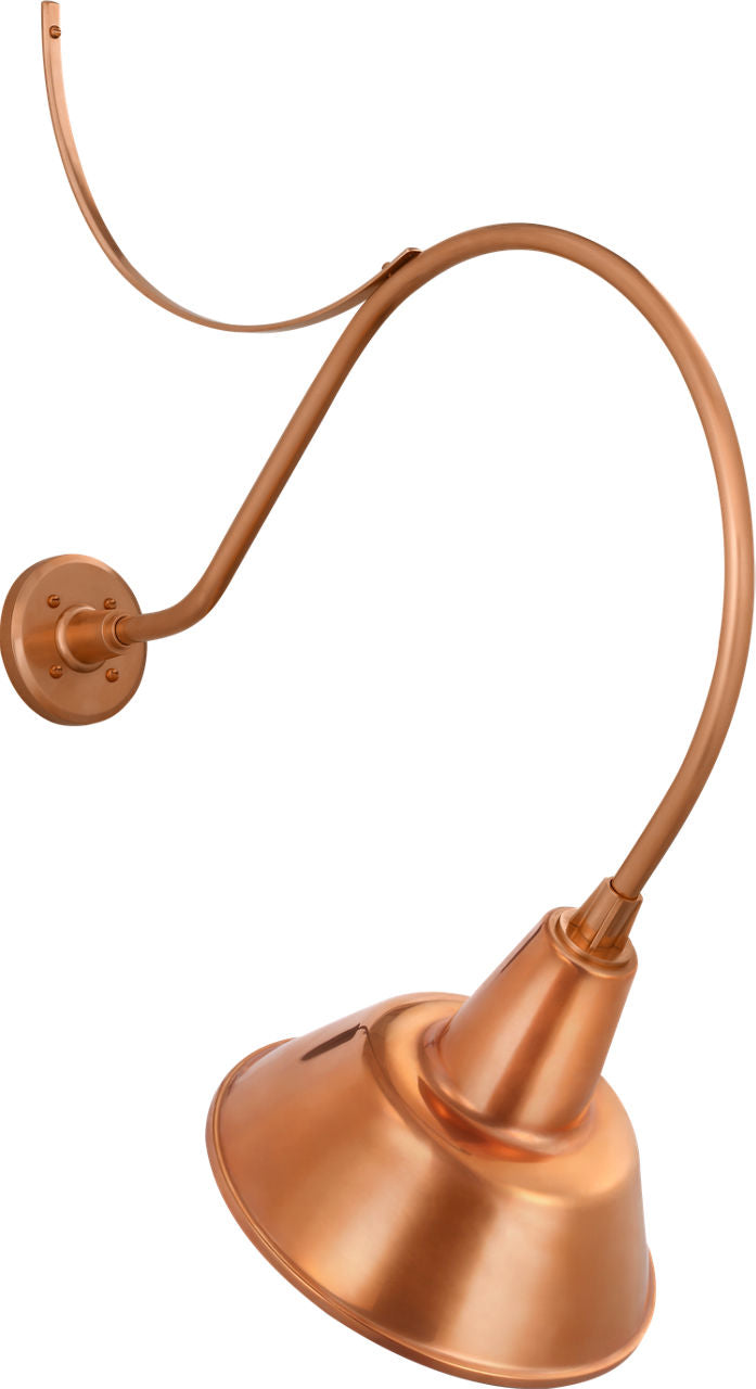 Academy 26.5" Anchored Larrabee Barn Light | Soft Copper | 12.5 | 12.5" Soft Copper Bowers Shade