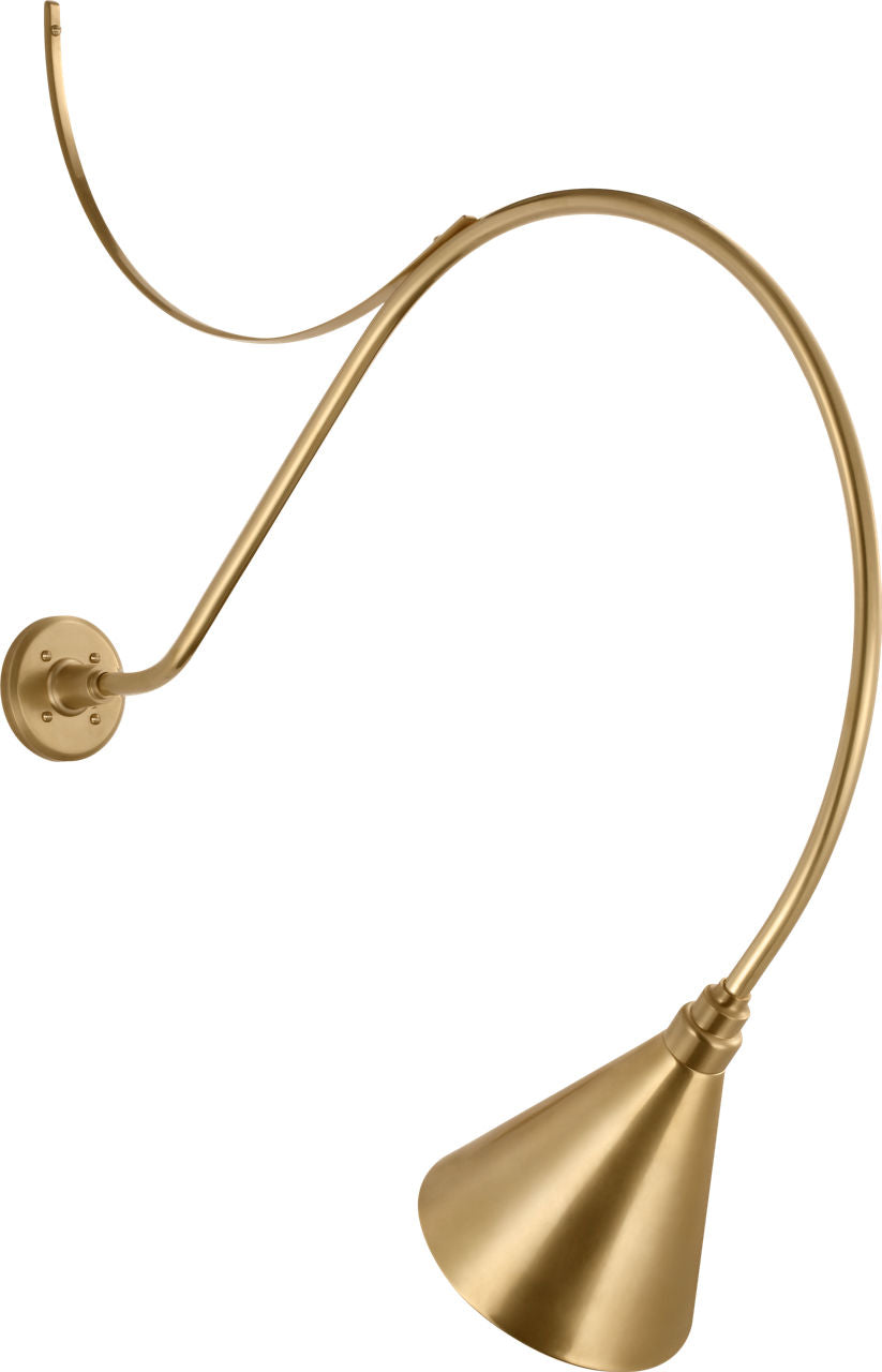 Academy 36" Anchored Larrabee Barn Light | Hand-Rubbed Antique Brass | 9 | 9" Hand-Rubbed Antique Brass Conical Savannah Shade