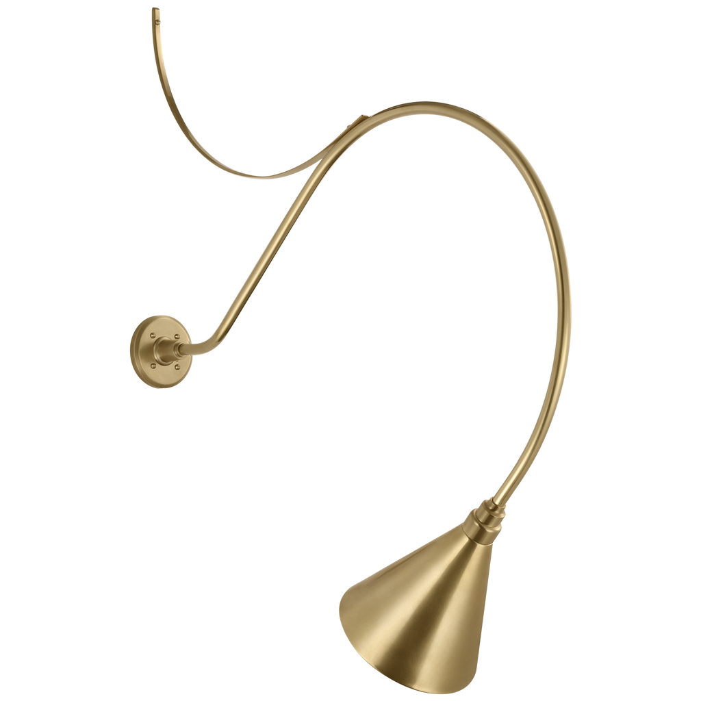 Academy 36" Anchored Larrabee Barn Light | Hand-Rubbed Antique Brass | 9 | 9" Hand-Rubbed Antique Brass Conical Savannah Shade