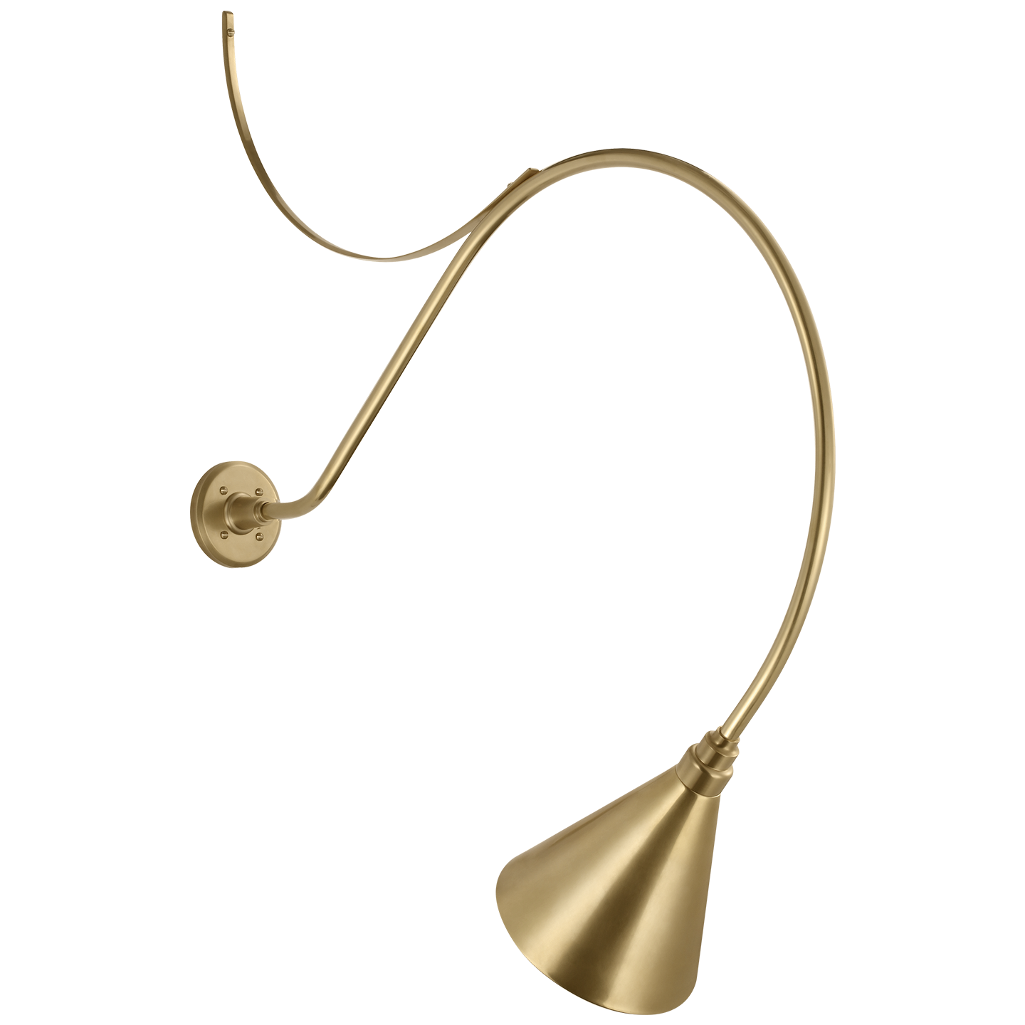 Academy 36" Anchored Larrabee Barn Light | Hand-Rubbed Antique Brass | 9 | 9" Hand-Rubbed Antique Brass Conical Savannah Shade