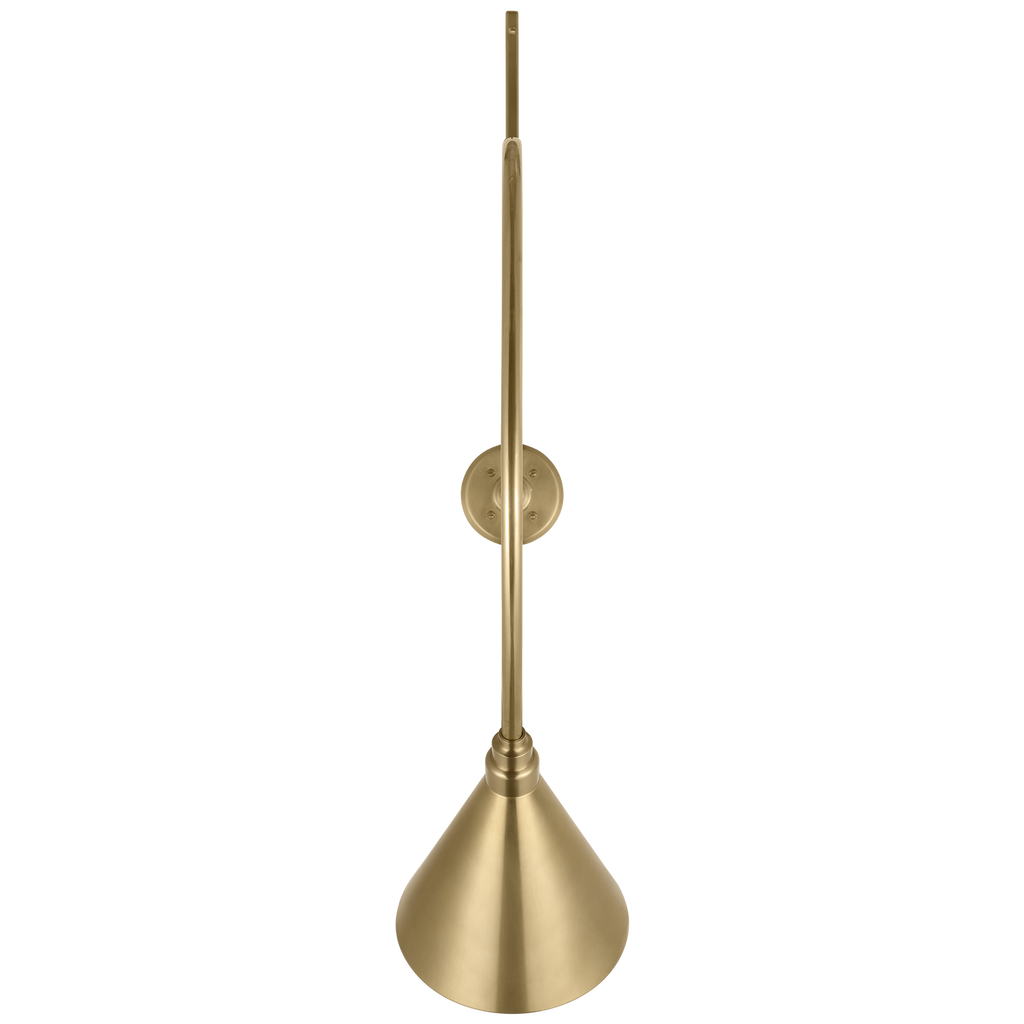 Academy 36" Anchored Larrabee Barn Light | Hand-Rubbed Antique Brass | 9 | 9" Hand-Rubbed Antique Brass Conical Savannah Shade
