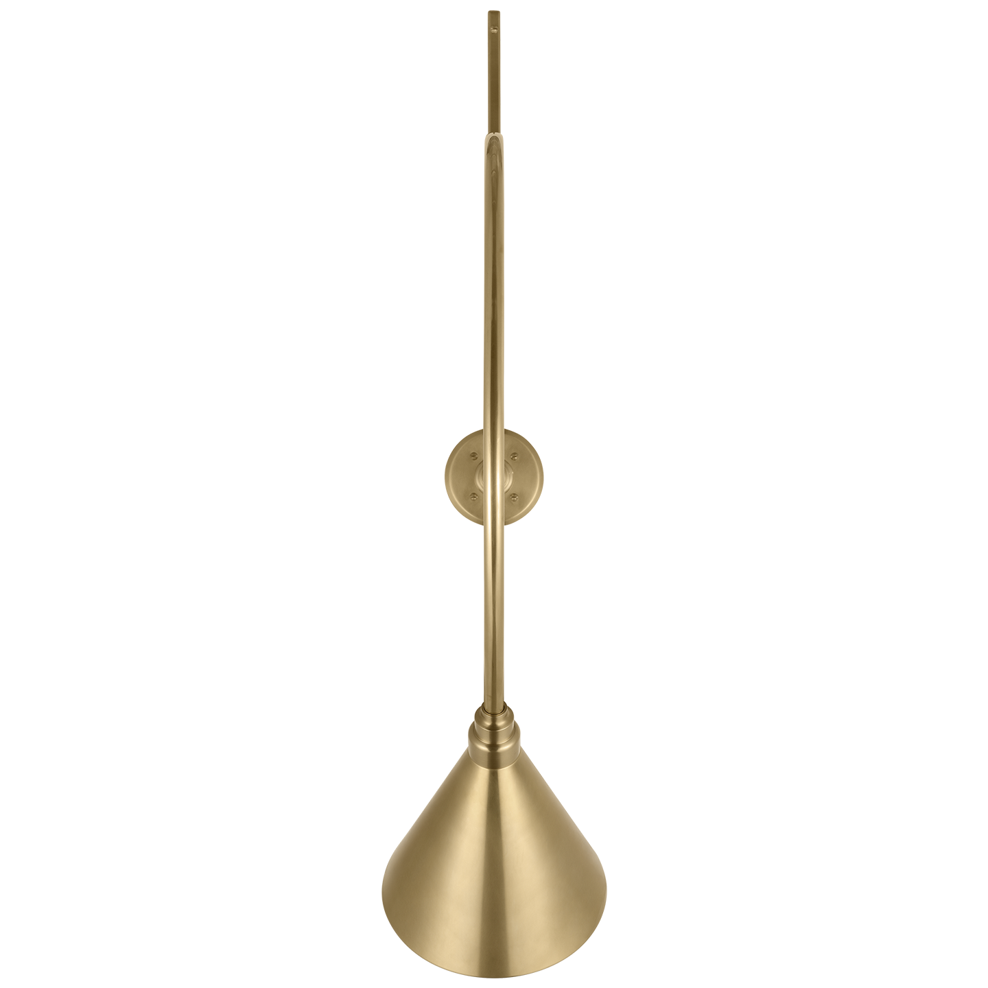 Academy 36" Anchored Larrabee Barn Light | Hand-Rubbed Antique Brass | 9 | 9" Hand-Rubbed Antique Brass Conical Savannah Shade