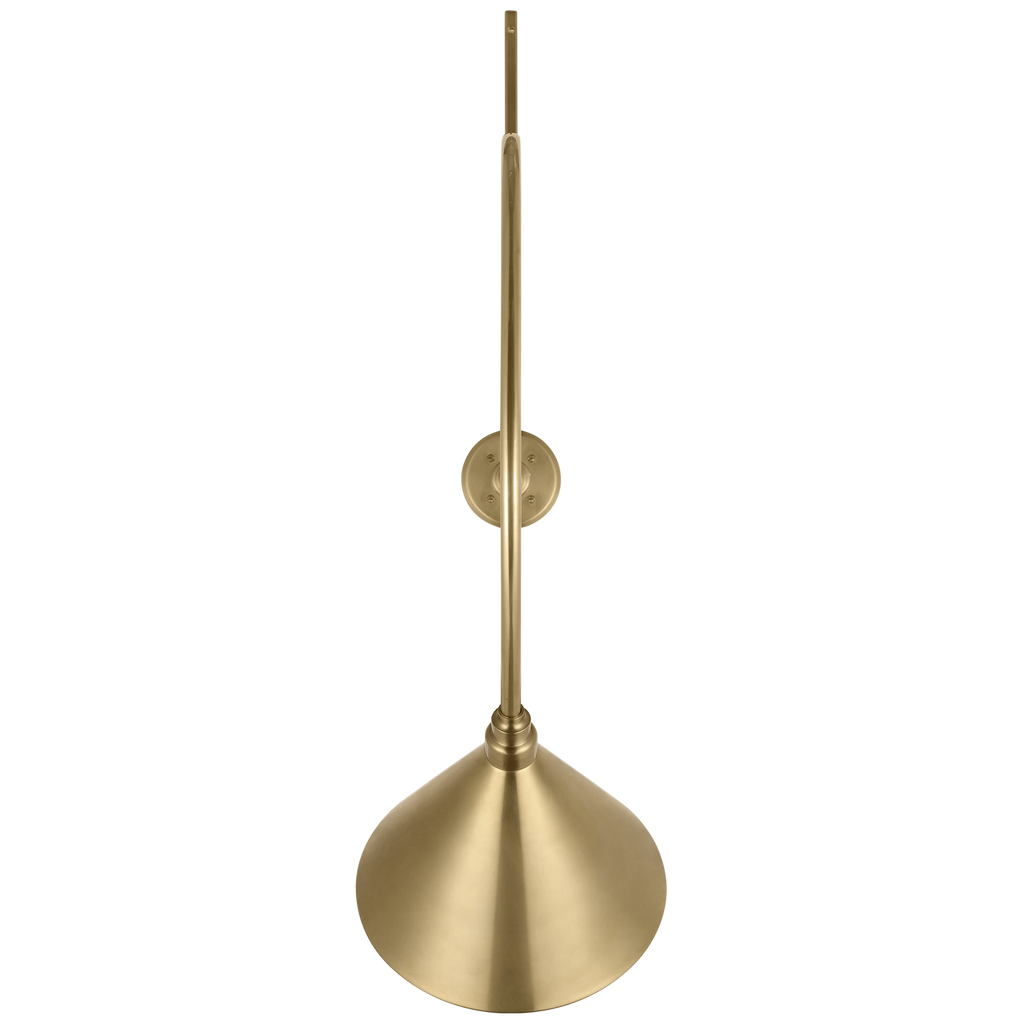 Academy 36" Anchored Larrabee Barn Light | Hand-Rubbed Antique Brass | 12.5 | 12.5" Hand-Rubbed Antique Brass Conical Savannah Shade