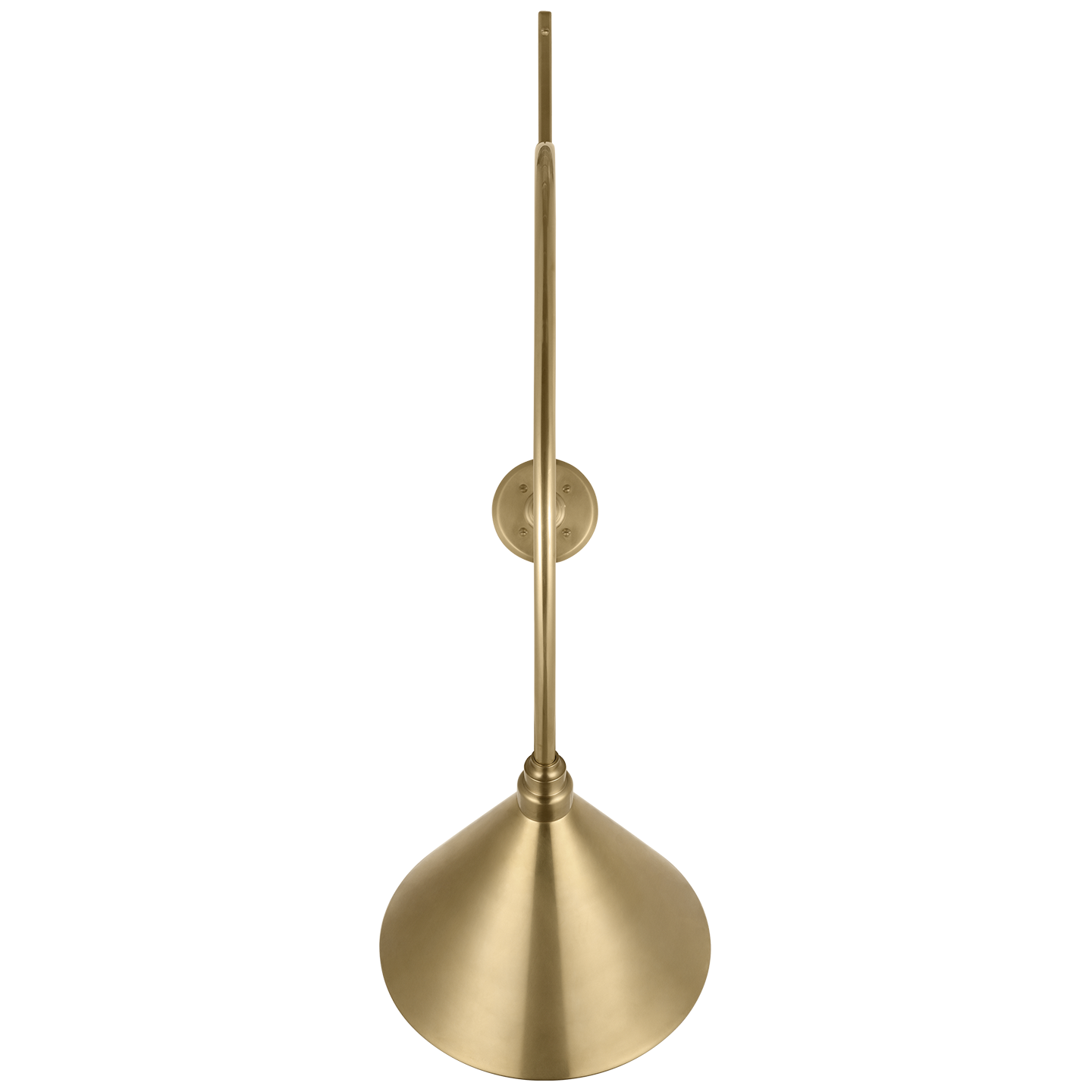 Academy 36" Anchored Larrabee Barn Light | Hand-Rubbed Antique Brass | 12.5 | 12.5" Hand-Rubbed Antique Brass Conical Savannah Shade