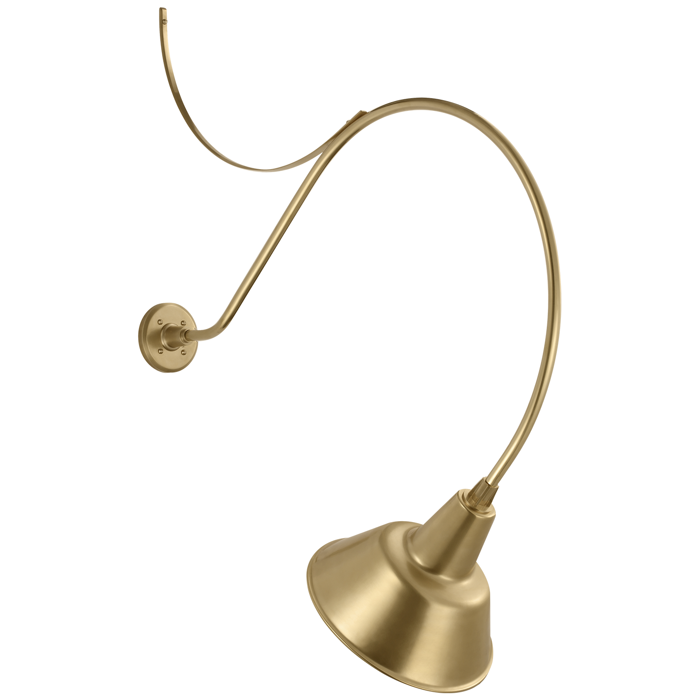Academy 36" Anchored Larrabee Barn Light | Hand-Rubbed Antique Brass | 12.5 | 12.5" Hand-Rubbed Antique Brass Bowers Shade