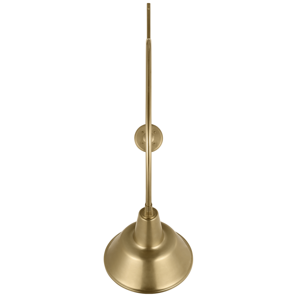Academy 36" Anchored Larrabee Barn Light | Hand-Rubbed Antique Brass | 12.5 | 12.5" Hand-Rubbed Antique Brass Bowers Shade