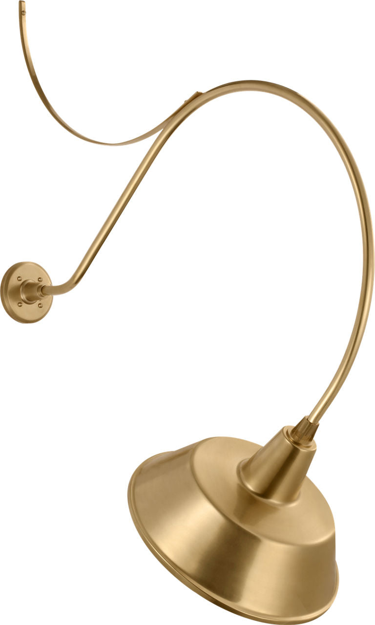 Academy 36" Anchored Larrabee Barn Light | Hand-Rubbed Antique Brass | 16 | 16" Hand-Rubbed Antique Brass Bowers Shade