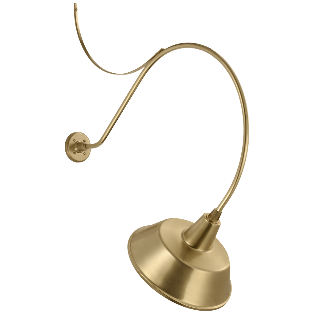 Academy 36" Anchored Larrabee Barn Light | Hand-Rubbed Antique Brass | 16 | 16" Hand-Rubbed Antique Brass Bowers Shade