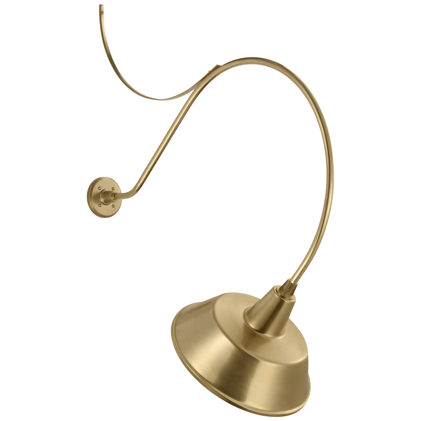Academy 36" Anchored Larrabee Barn Light | Hand-Rubbed Antique Brass | 16 | 16" Hand-Rubbed Antique Brass Bowers Shade