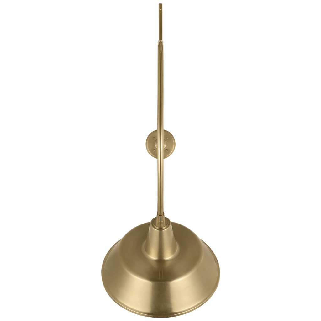 Academy 36" Anchored Larrabee Barn Light | Hand-Rubbed Antique Brass | 16 | 16" Hand-Rubbed Antique Brass Bowers Shade