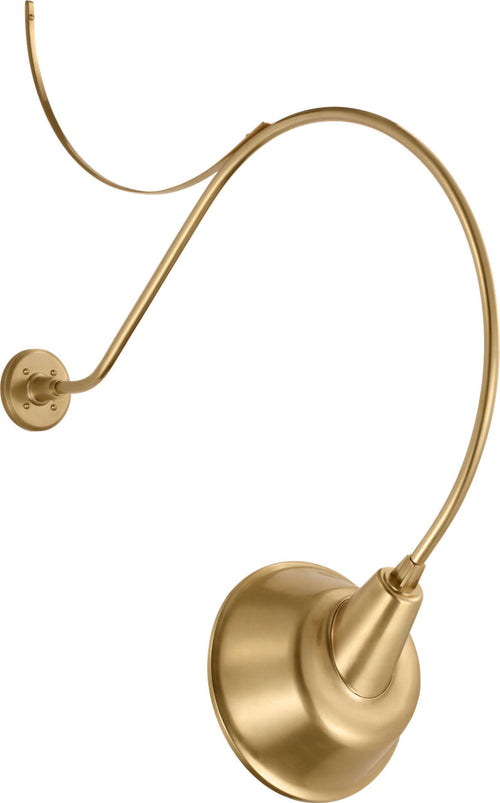 Academy 36" Anchored Larrabee Barn Light | Hand-Rubbed Antique Brass | 12.5 | 12.5" Hand-Rubbed Antique Brass Tilted Bowers Shade