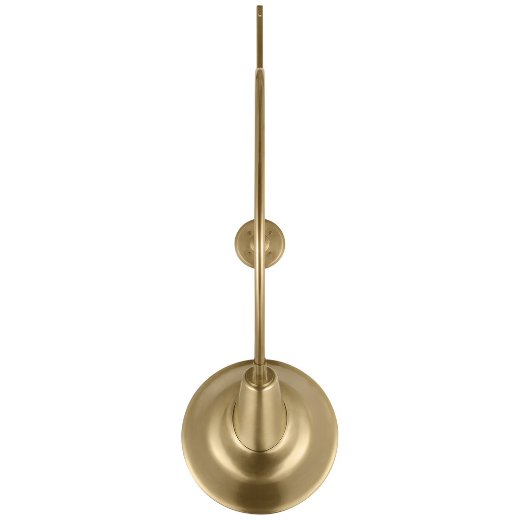 Academy 36" Anchored Larrabee Barn Light | Hand-Rubbed Antique Brass | 12.5 | 12.5" Hand-Rubbed Antique Brass Tilted Bowers Shade