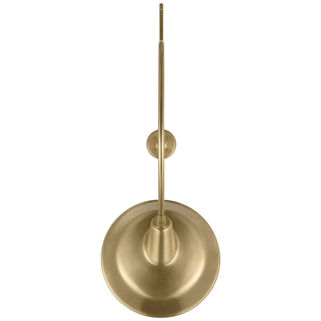 Academy 36" Anchored Larrabee Barn Light | Hand-Rubbed Antique Brass | 16 | 16" Hand-Rubbed Antique Brass Tilted Bowers Shade