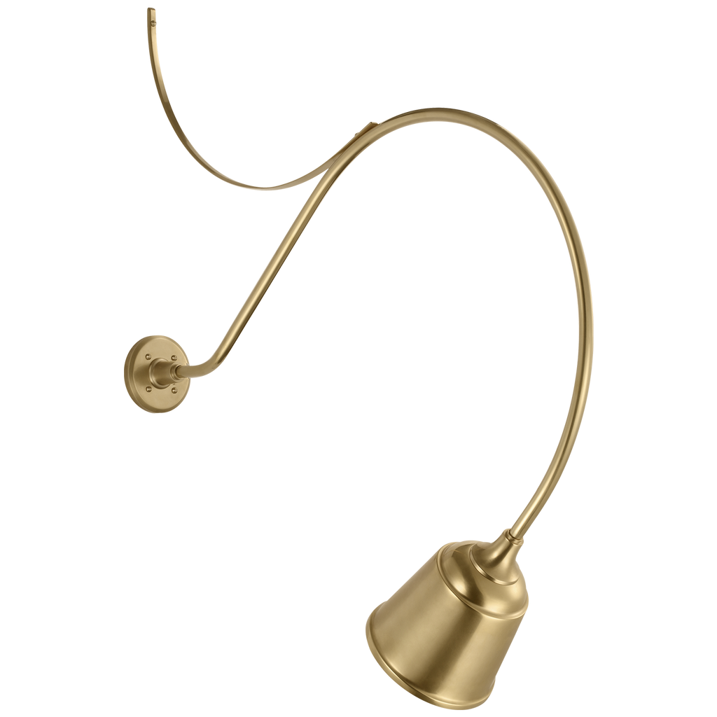 Academy 36" Anchored Larrabee Barn Light | Hand-Rubbed Antique Brass | 8 | 8" Hand-Rubbed Antique Brass Rockhouse Shade