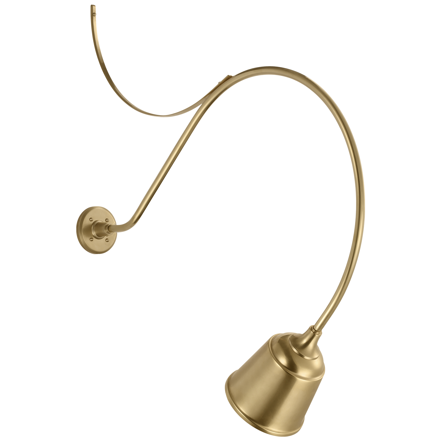 Academy 36" Anchored Larrabee Barn Light | Hand-Rubbed Antique Brass | 8 | 8" Hand-Rubbed Antique Brass Rockhouse Shade