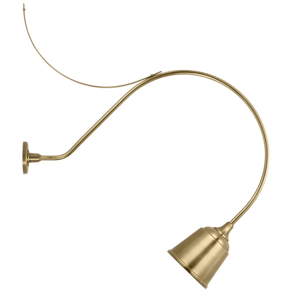 Academy 36" Anchored Larrabee Barn Light | Hand-Rubbed Antique Brass | 8 | 8" Hand-Rubbed Antique Brass Rockhouse Shade